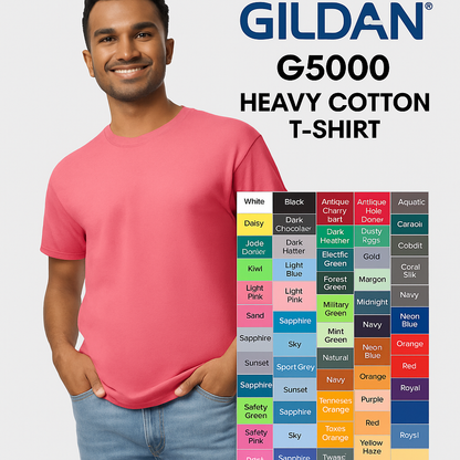 Gildan Unisex Adult Heavy Cotton T-Shirt, Style G5000