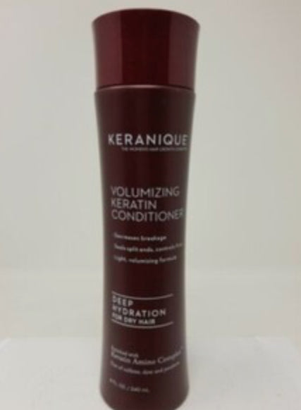 Keranique Volumizing Keratin Conditioner 8oz Deep Hydration for Dry Hair